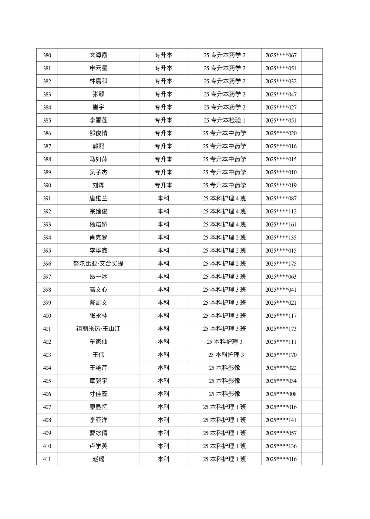 医学院关于公示2026年各类奖助学金拟推荐获奖名单的通知 第 26 张